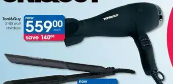 Clicks Toni&Guy 2100 Watt Hairdryer offer