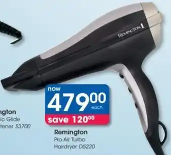 Clicks Remington Pro Air Turbo Hairdryer offer