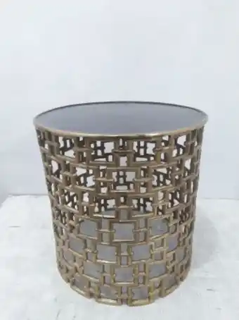 House & Home Round side table brass/gold-lc offer