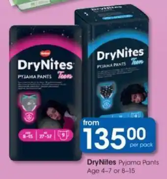 DryNites Pyjama Pants Age 4-7 or 8-15