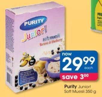 Clicks Purity Junior Soft Muesli 350g offer
