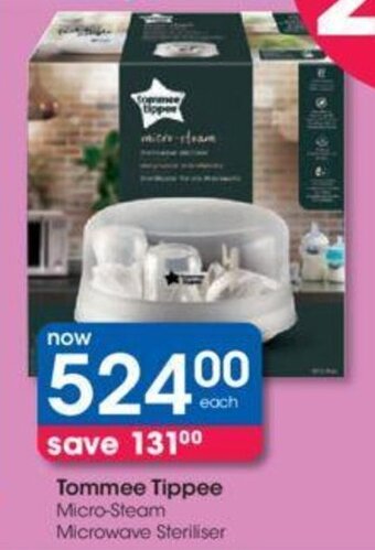 Clicks Tommee Tippee Micro Steam Microwave Steriliser offer