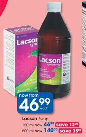 Clicks Lacson Syrup 150ml offer