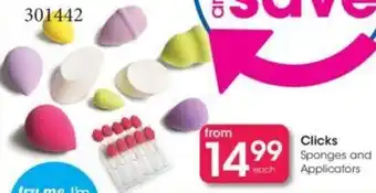 Clicks Sponges and Applicators
