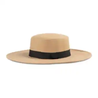 Women's beige fedora hat
