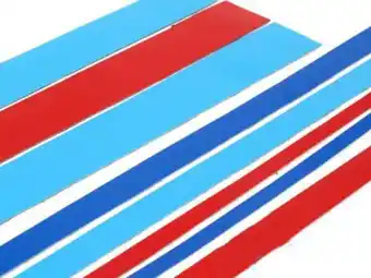 Red & blue vinyl sticker striping kit