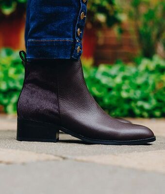 Ladies genuine leather zandali ankle boots