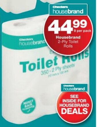 Checkers Housebrand 2-Ply Toilet Rolls offer