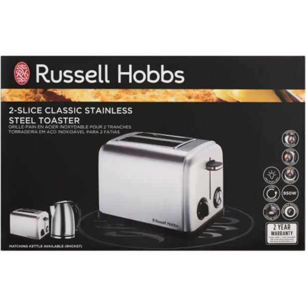 Stainless steel 2slice toaster offer at Clicks