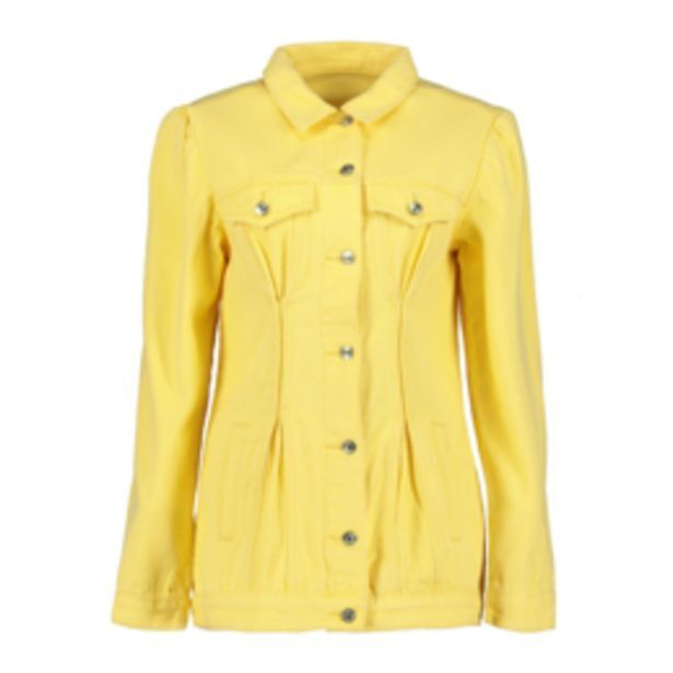 Women's yellow denim jacket offer at The FIX