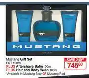Dis-Chem Mustang Gift Set (EDT 100ml+Aftershave Balm 100ml+Hair And Body Wash 100ml) offer