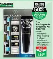 Dis-Chem Dquip 5 In 1 Rechargeable Grooming Kit SXG-100 offer