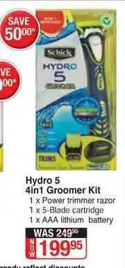 Dis-Chem Schick Hydro 5 4In1 Groomer Kit offer