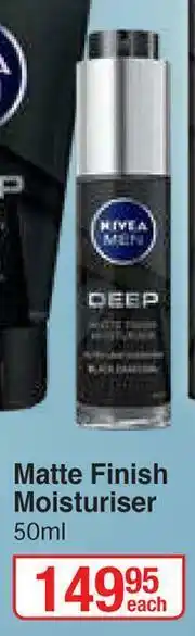 Dis-Chem Nivea Men Matte Finish Moisturiser-50ml Each offer
