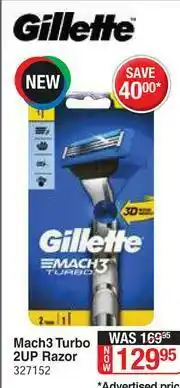Dis-Chem Gillette Mach3 Turbo 2UP Razor offer
