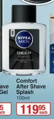 Dis-Chem Nivea Men Comfort After Shave Splash-100ml Each offer