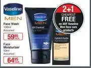 Dis-Chem Vaseline Men Face Wash Assorted-100ml Each offer