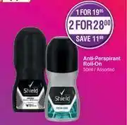 Dis-Chem Shield Anti Perspirant Roll On Assorted-For 1 x 50ml offer