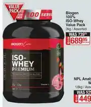 Dis-Chem Biogen 100% ISO-Whey Vaule Pack Assorted-3kg Per Pack offer