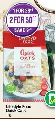 Dis-Chem Lifestyle Food Quick Oats-For 1 x 1kg offer