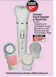 Dis-Chem Carmen Facial Epilator & Brush Set offer