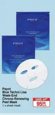 Dis-Chem Payot Blue Techni Liss Week-End Chrono Renewing Peel Mask 1 x Sheet Mask-Each offer