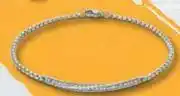 TSAR S/Steel Link Bracelet With Channel CZ-Each