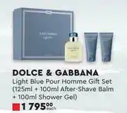 Dolce & Gabbana Light Blue Pour Homme Gift Set (125ml + 100ml After Shave Balm + 100ml Shower Gel)-E