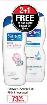 Sanex Shower Gel (Assorted)-750ml Each