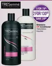 Dis-Chem Tresemme Shampoo Or Conditioner 750ml/900ml Assorted-Each offer