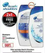 Dis-Chem Head & Shoulders Shampoo 400ml Or Conditioner 360ml Assorted-Each offer