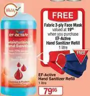 Dis-Chem Ef-Active Hand sanitizer Refill-1Ltr offer