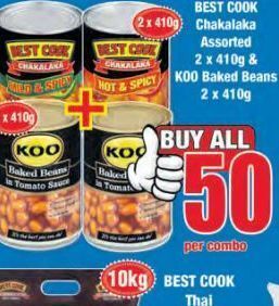 Boxer Koo baked beans offer