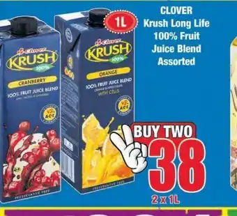 Boxer Clover krush fruit juice 2 offer