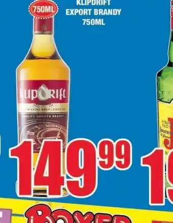 Boxer Liquors Klipdrift brandy offer