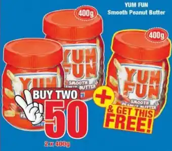 Boxer Yum Fun Smooth Peanut Butter 2x400g offer