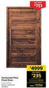 Builders Warehouse Horizontal pine pivot door-2.1m x 1.2m offer