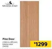 Builders Warehouse Swartland pine exterior door-2.032m x 813mm offer