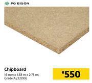 Builders Warehouse Pg bison chipboard 16mm x 1.83m x 2.75m offer