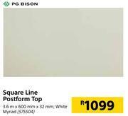 Builders Warehouse Pg bison square line postform top 3.6m x 600mm x 32mm offer