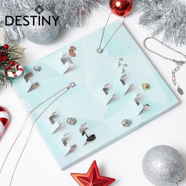 Jewellery collection advent calendar with crystals from swarovski