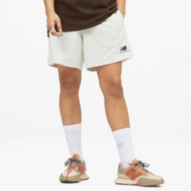 New balance men's light grey shorts offer at Sportscene