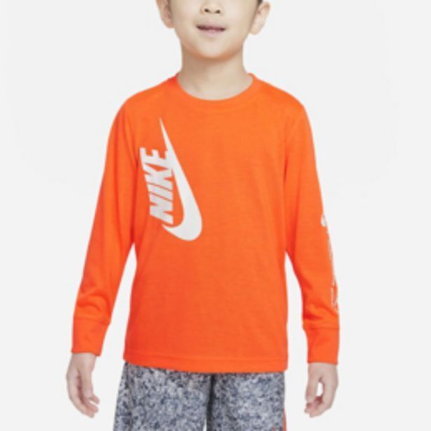 Sportscene Nike boys amplify long sleeve orange t-shirt offer