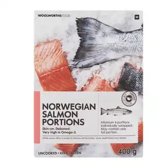 Woolworths Frozen norwegian salmon portions 400 g offer