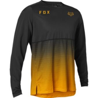 Totalsports Men's fox flexair ls black/gold jersey offer