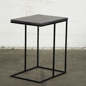 Classic c table large | etched marble