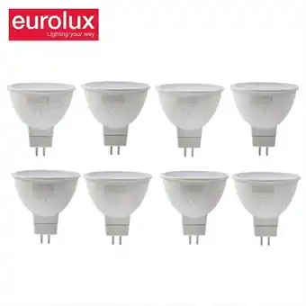 8x cool white led gu5.3 3w mr16 lights