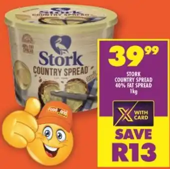 Shoprite Stork Counrty Spread 40% Fat Spread 1kg offer