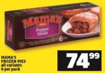 Shoprite Mama's Frozen Pies All Variants 6 per Pack offer