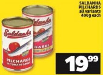Shoprite Saldanha Pilchards All Variants 400g offer